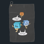 Chemistry Gag Chemical Elements Novelty Golfhanddoek<br><div class="desc">Chemistry Gag Chemical Elements Novelty Golf Towel. Ideaal voor wetenschaps- en scheikundige ventilatoren die van periodieke tafels houden</div>
