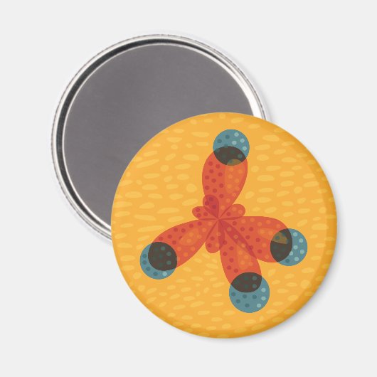 Chemistry Geek Oranje Methane Molecule Magneet (Voorkant / Achterkant)