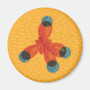 Chemistry Geek Oranje Methane Molecule Magneet