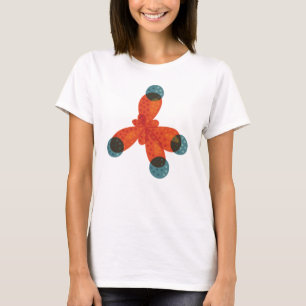 Chemistry Geek Oranje Methane Molecule T-shirt
