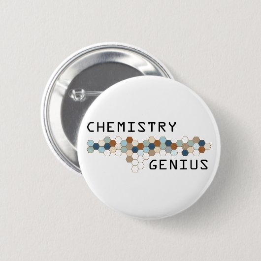 Chemistry Genius Ronde Button 5,7 Cm (Voorkant /achterkant)