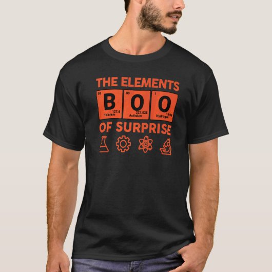 Chemistry Halloween Boo Element Surprise Science T-shirt (Voorkant)