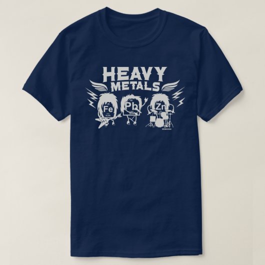 Chemistry Heavy Metals Geek Nerd Funny Chemist T-shirt (Design voorkant)