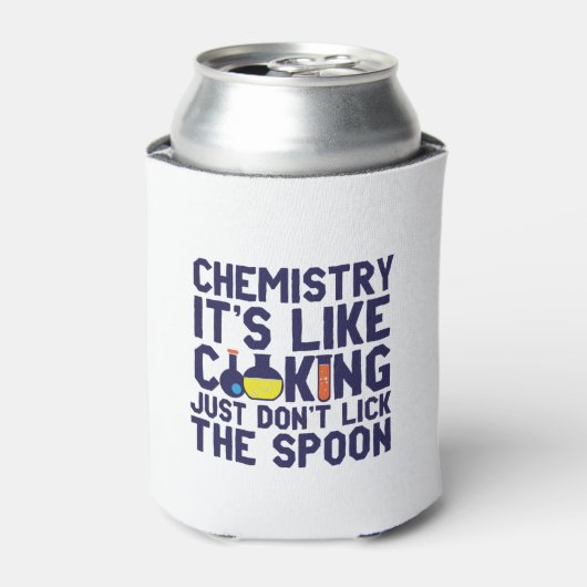 Chemistry Is Like Cooking Funny Chemist Science Blikjeskoeler (Blikje Voorkant)