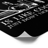 Chemistry Is Like Cooking Just Don't Lick The Son  Poster (Hoek)