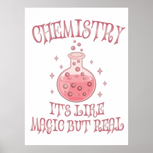 Chemistry - It's Like Magic But Real Funny Science Poster (Voorkant)