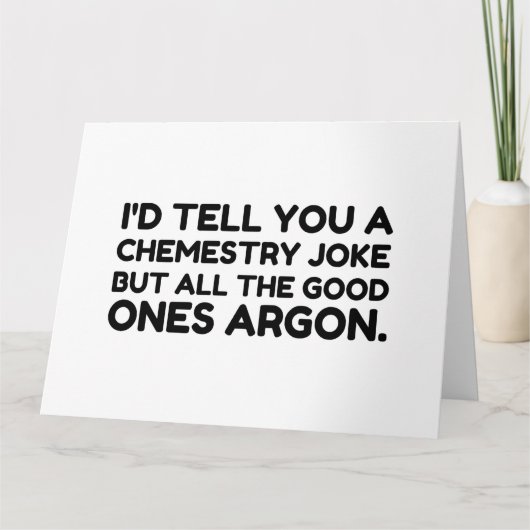 Chemistry Joke Bedankkaart (Voorkant)