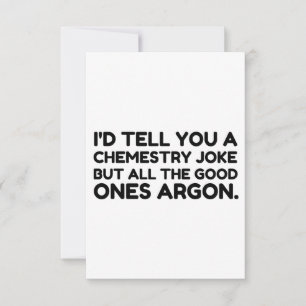 Chemistry Joke Bedankkaart