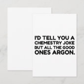 Chemistry Joke Bedankkaart (Voorkant / Achterkant)
