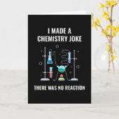 Chemistry Joke No Reaction Chemistry Kaart (Gele Bloem)