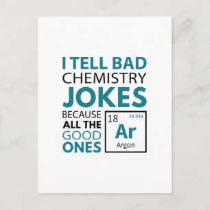 Chemistry Jokes Argon Briefkaart