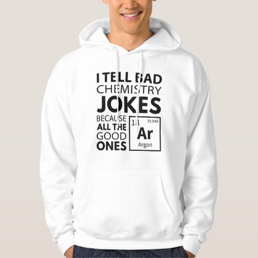 Chemistry Jokes Argon Hoodie (Voorkant)