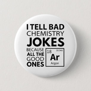 Chemistry Jokes Argon Ronde Button 5,7 Cm