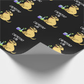 Chemistry Lab Funny Labrador Dog Pun Dark BG Cadeaupapier (Hoek)