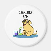 Chemistry Lab Funny Labrador Dog Pun Magneet (Voorkant)
