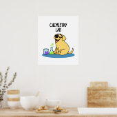 Chemistry Lab Funny Labrador Dog Pun Poster (Keuken)