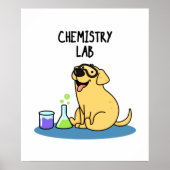 Chemistry Lab Funny Labrador Dog Pun Poster (Voorkant)