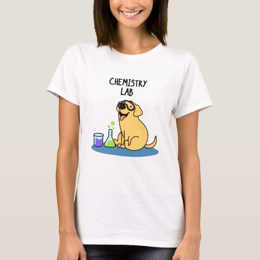 Chemistry Lab Funny Labrador Dog Pun T-shirt (Voorkant)