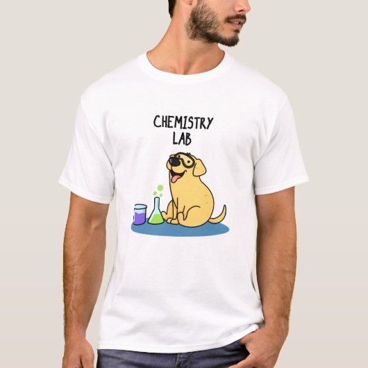 Chemistry Lab Funny Labrador Dog Pun T-shirt (Voorkant)