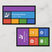 Chemistry Lab Laboratory - Colorful Tegel Creative Visitekaartje (Voorkant / Achterkant)