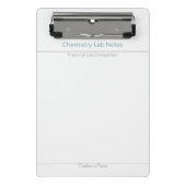 Chemistry Lab Notes – Custom Name Mini Klembord (Voorkant)