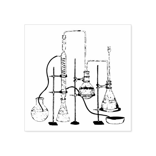Chemistry Lab Science Rubberstempel (Afrduk)
