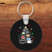 Chemistry Lab Scientist Phlebotomist Christmas Tes Sleutelhanger (Voorkant)