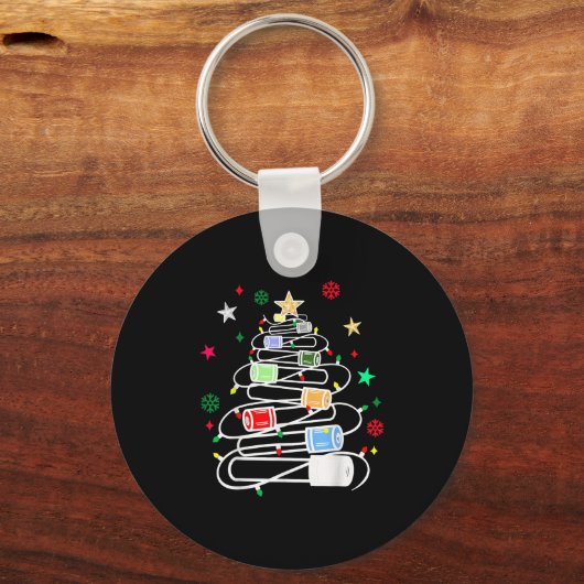 Chemistry Lab Scientist Phlebotomist Christmas Tes Sleutelhanger (Voorkant)
