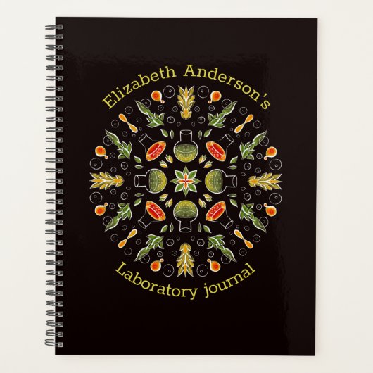 Chemistry Laboratory Botanical Pattern Planner (Voorkant)