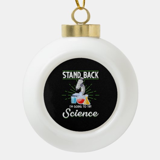 Chemistry Laboratory Physics Science Biology Keramische Bal Ornament (Voorkant)