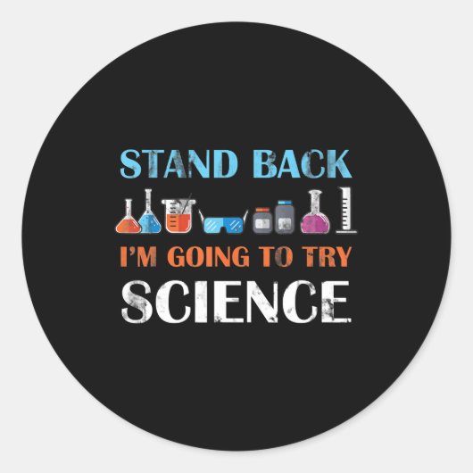 Chemistry Laboratory Physics Science Biology Ronde Sticker (Voorkant)