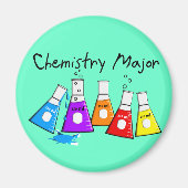 Chemistry Major Gifts Beeker Design Magneet (Voorkant)