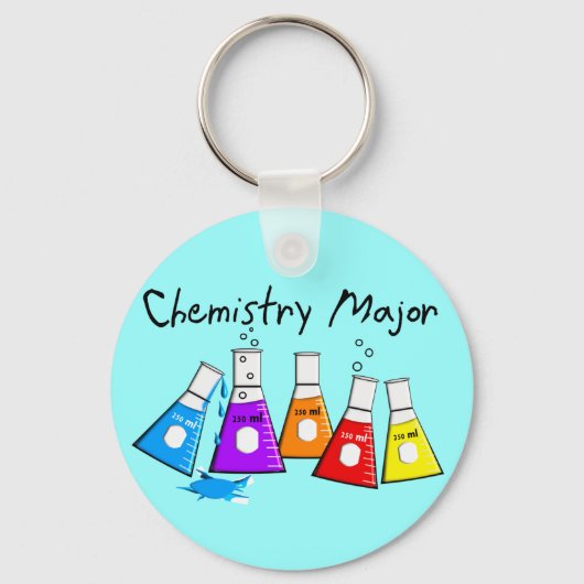 Chemistry Major Gifts Beeker Design Sleutelhanger (Voorkant)