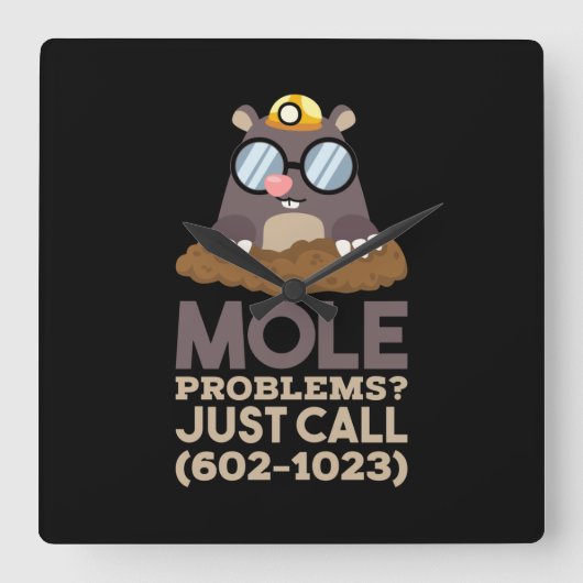 Chemistry - Mole Problems Vierkante Klok (Voorkant)