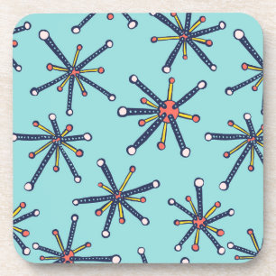 Chemistry Molecule Retro Modern Abstract Patroon Bier Onderzetter