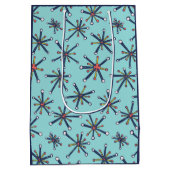 Chemistry Molecule Retro Modern Abstract Patroon Medium Cadeauzakje (Achterkant)