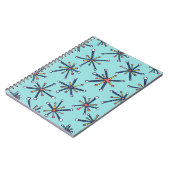 Chemistry Molecule Retro Modern Abstract Patroon Notitieboek (Linkerzijde)