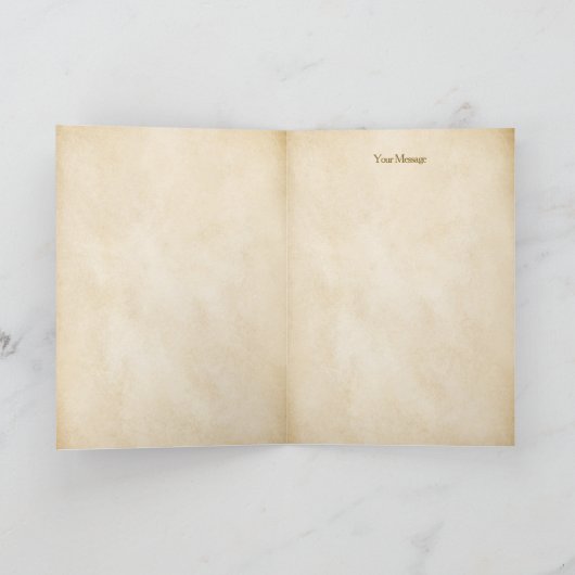 Chemistry Octopus  Parchment Kerstmis Bedankkaart (Binnen)