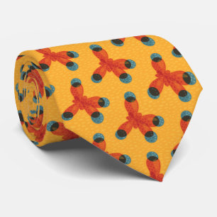 Chemistry Pattern Geek Oranje Methane Molecule Stropdas