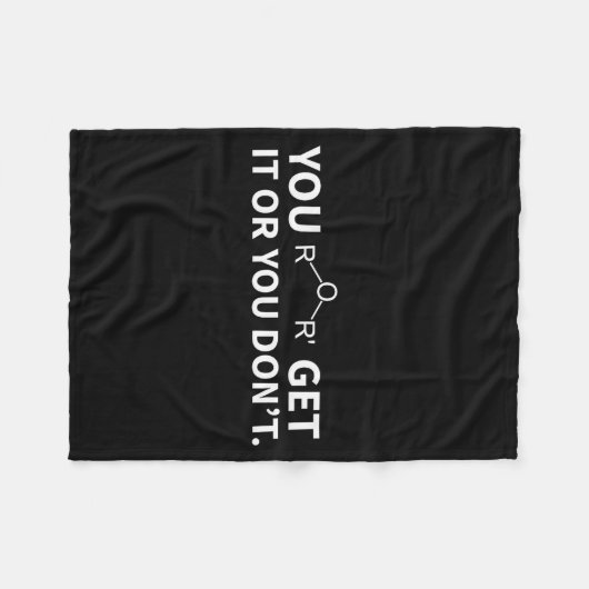 Chemistry Pun You Ether Get It Or You Don't  Fleece Deken (Voorkant (Horizontaal))