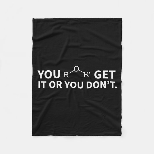 Chemistry Pun You Ether Get It Or You Don't Fleece Deken (Voorkant)