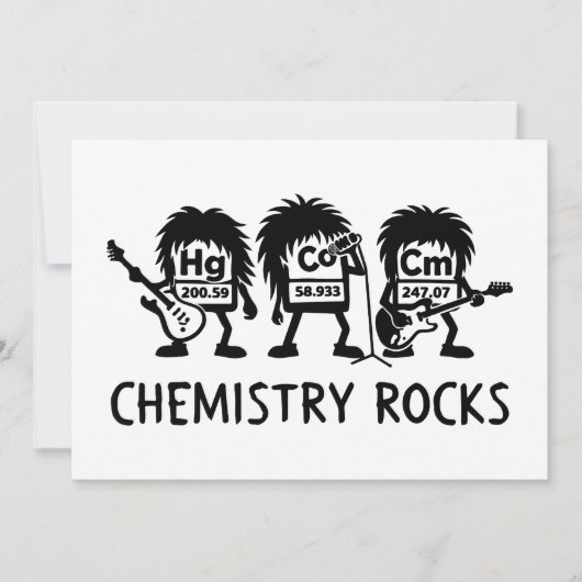 Chemistry Rocks Science Rock Band Kaart (Voorkant)