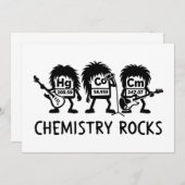 Chemistry Rocks Science Rock Band Kaart (Voorkant / Achterkant)