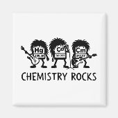 Chemistry Rocks Science Rock Band Magneet (Voorkant)