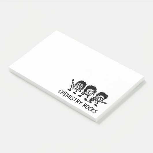 Chemistry Rocks Science Rock Band Post-it® Notes (Schuin)