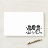 Chemistry Rocks Science Rock Band Post-it® Notes (Op bureau)