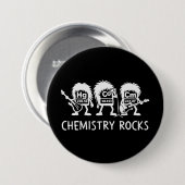 Chemistry Rocks Science Rock Band Ronde Button 7,6 Cm (Voorkant /achterkant)