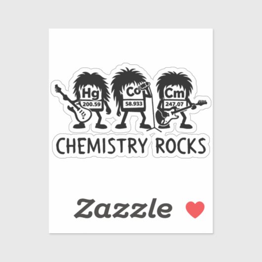 Chemistry Rocks Science Rock Band Sticker (Vel)