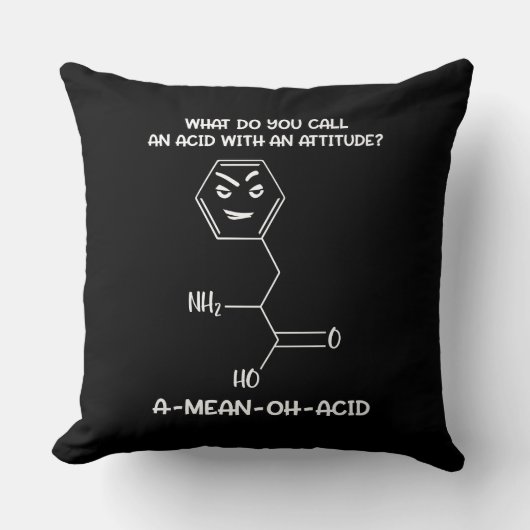 Chemistry Science Acid Attitude A-Mean-Acid Kussen (Voorkant)