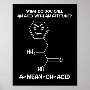 Chemistry Science Acid Attitude A-Mean-Acid Poster